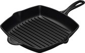 Le Creuset Gietijzeren vierkante grillpan Mat Zwart 26cm