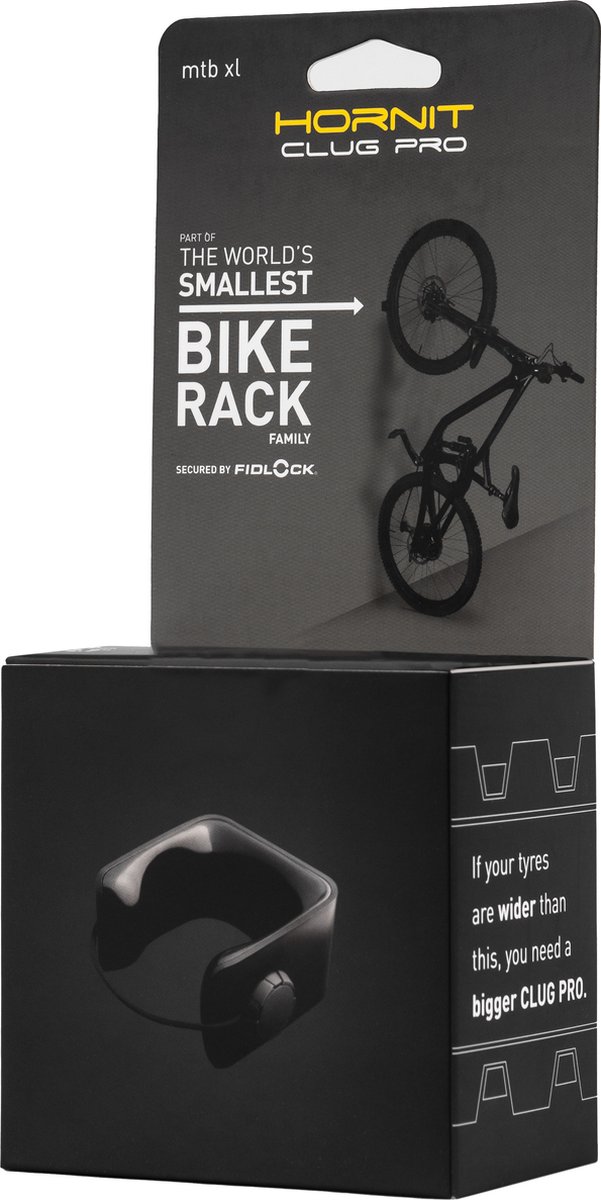 Clug Pro MTB XL - Fiets Clip voor de muur - Zwart van Hornit — afbeelding 3