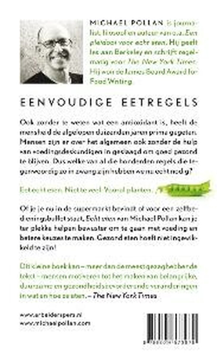 Echt eten - back cover