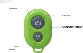 WAEYZ - Bluetooth remote shutter afstandsbediening GROEN - Geschikt voor smartphone (iPhone en Android) camera - Geschikt voor IOS/ANDROID foto's nemen Selfie Camera stand afstandbediening - 