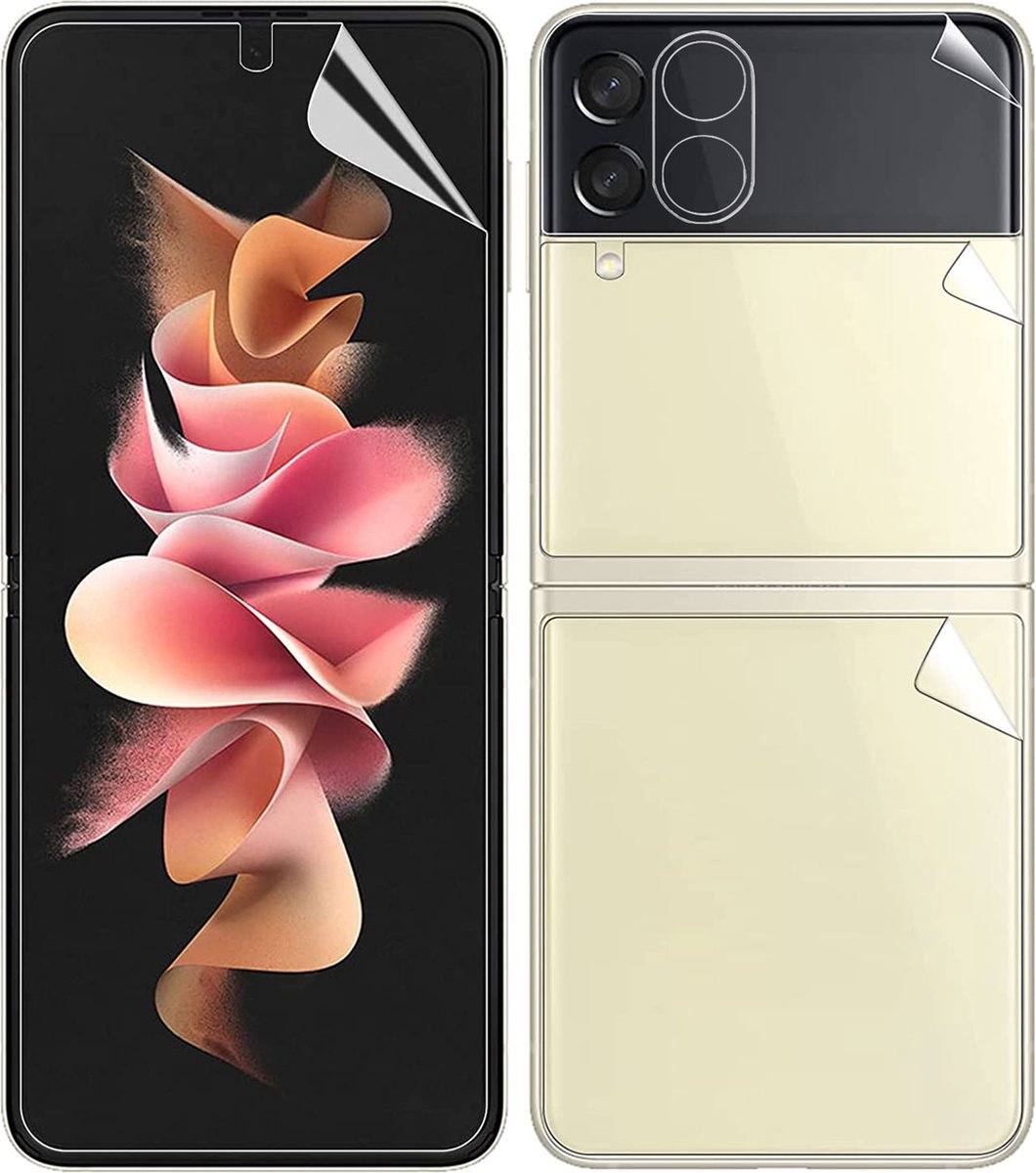 Screenprotector geschikt voor Samsung Z Flip 3 - Camera Beschermglas Screen Protector