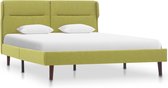 Decoways - Bedframe stof groen 120x200 cm