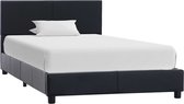 Decoways - Bedframe kunstleer zwart 100x200 cm