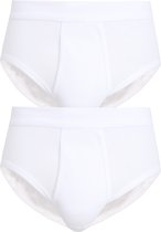 Ceceba heren slips met gulp - dubbelrib (2-pack) - wit - Maat: XL