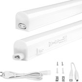 LED TL Armatuur met T5 Buis - Keukenverlichting - Aigi Timola - 30cm Enkel - 4W - Koppelbaar - Helder/Koud Wit 6500K - Mat Wit - Kunststof - BSE