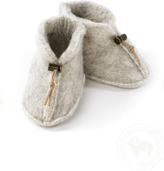Alwero Emo babyslof Lichtgrijs - 100% wol - S