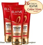 L’Oréal Paris Elvive More Than Shampoo Color Vive - 3x  200ml - voordeelset