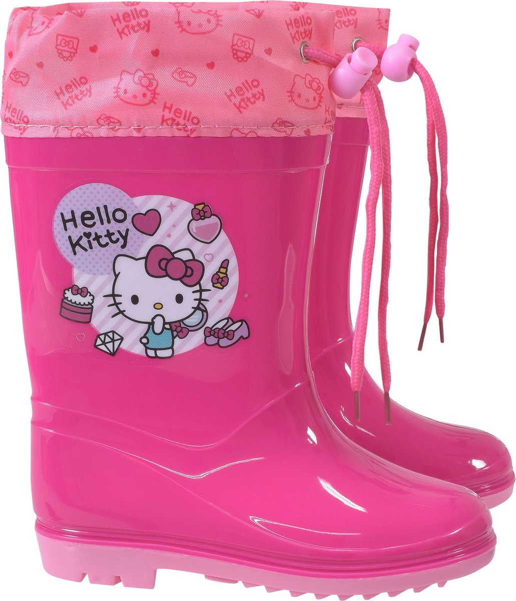 Stamion Regenlaarzen Hello Kitty meisjes Pvc Roze/paars Maat 26-27