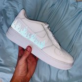 Heat transfer vuur voor Custom Air Force 1 sneakers | flames fire vuur | Nike | reflecterend | reflective met strijkijzer aanbrengen | 1 stuks strijkapplicatie | DIY customize voor kleding en