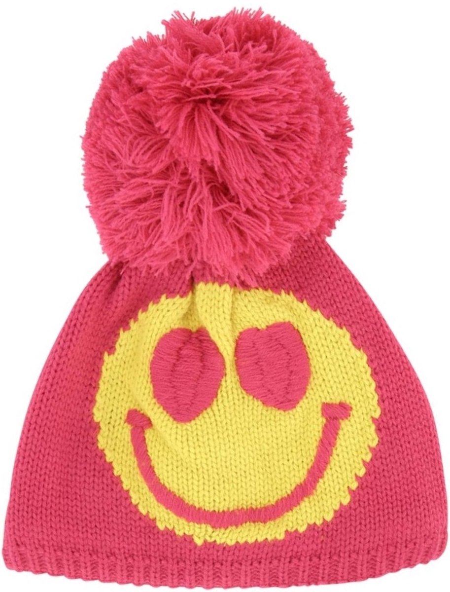 Brekka Juniormuts Smiley Beanie Roze