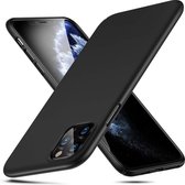 Siliconen Telefoonhoesje - Geschikt voor iPhone 11 Pro Max - Hoesje - Back Cover - Zwart