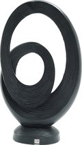PTMD - Ornament - Maco - Zwart - zwaar Aluminium - Organic swirl shape - L30.5xB18xH51 cm