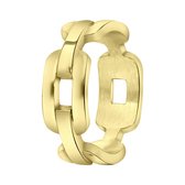 Lucardi Dames Goldplated ring Odila - Ring - Cadeau - Moederdag - Staal - Goudkleurig