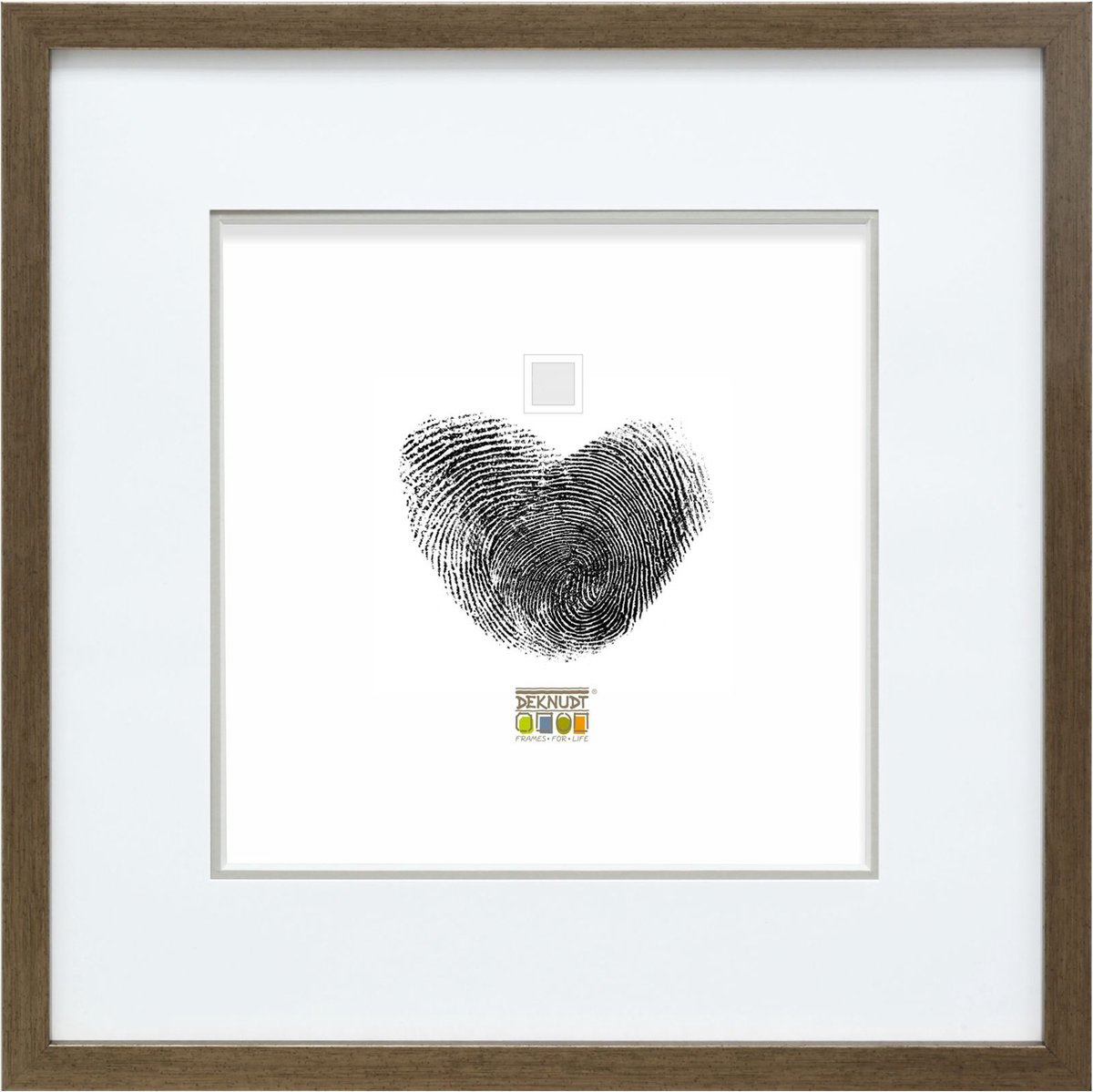 Deknudt Frames fotolijst S43AD2 P1 - brons - passe-partout - 20x20 cm