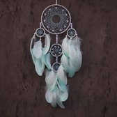 Handgemaakte Dromenvanger | Wanddecoratie | Dreamcatcher | Licht Blauw