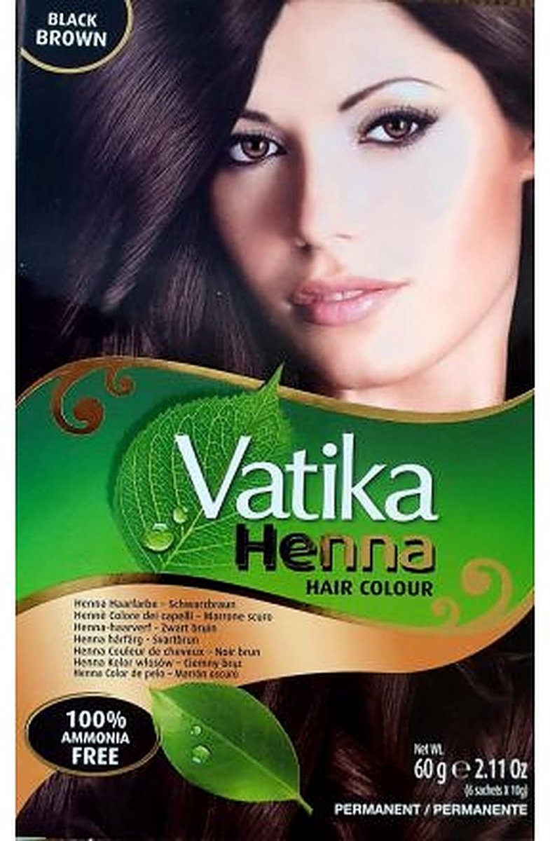 Dabur Vatika Henna Hair Color 6x10 gr - Black Brown