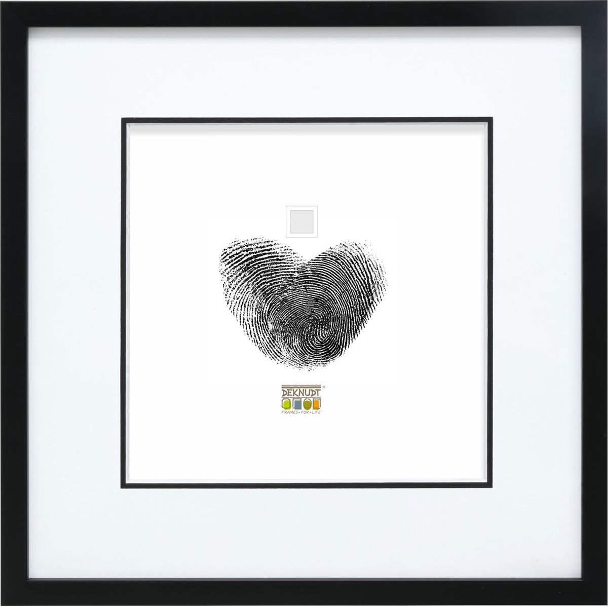 Deknudt Frames fotolijst S43AK2 P1 - zwart - passe-partout - 20x20 cm