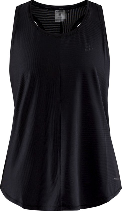Craft Core Charge Rib Singlet Dames - sportshirts - zwart - maat XL