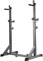 Squat Rack - Multifunctionele Barbell Rack - Hoogte Verstelbare - Dip Stand - Training Halter Rack - Gewichtheffen Bench Druk Dip Station - Push up Draagbare Sterkte - voor Thuis G