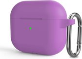Case Cover geschikt voor geschikt voor Apple Airpods 3 - Siliconen Lavender | Watchbands-shop.nl