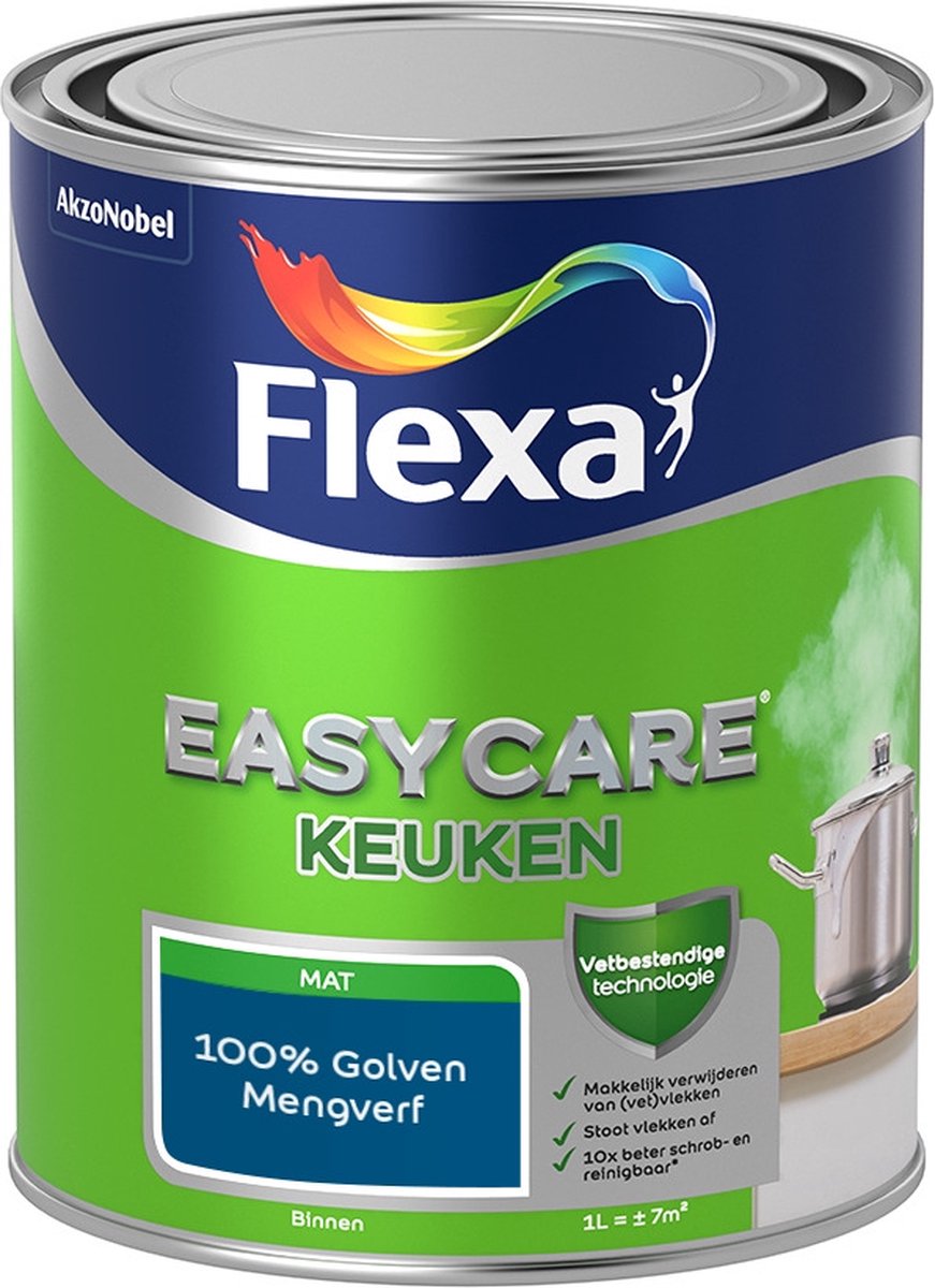 Flexa Easycare Muurverf - Keuken - Mat - Mengkleur - 100% Golven - 1 liter