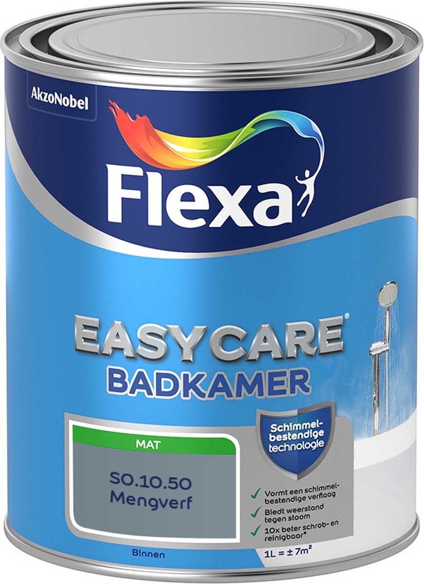 Flexa Easycare Muurverf - Badkamer - Mat - Mengkleur - S0.10.50 - 1 liter