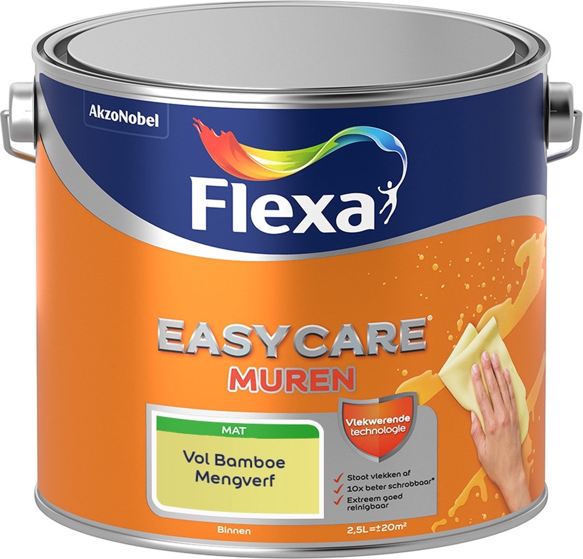 Flexa Easycare Muurverf - Mat - Mengkleur - Vol Bamboe - 2,5 liter