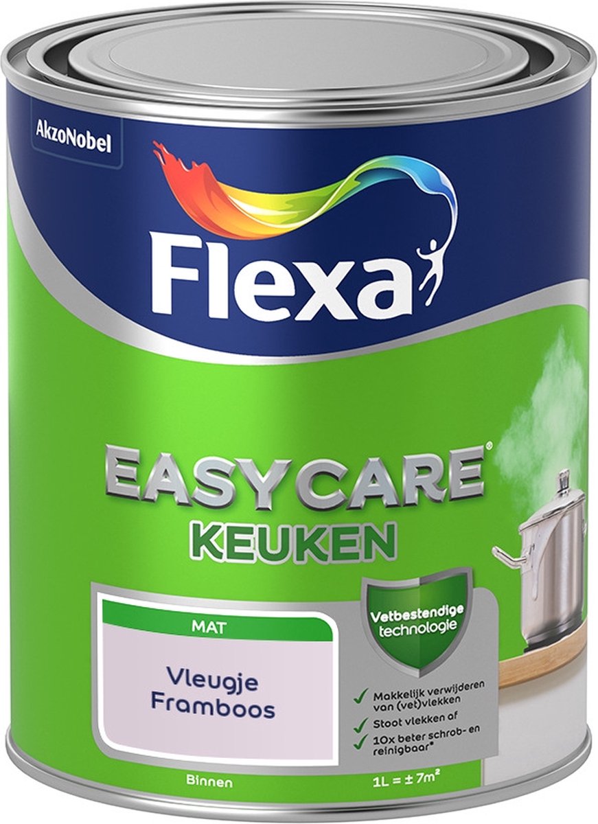 Flexa Easycare Muurverf - Keuken - Mat - Mengkleur - Vleugje Framboos - 1 liter