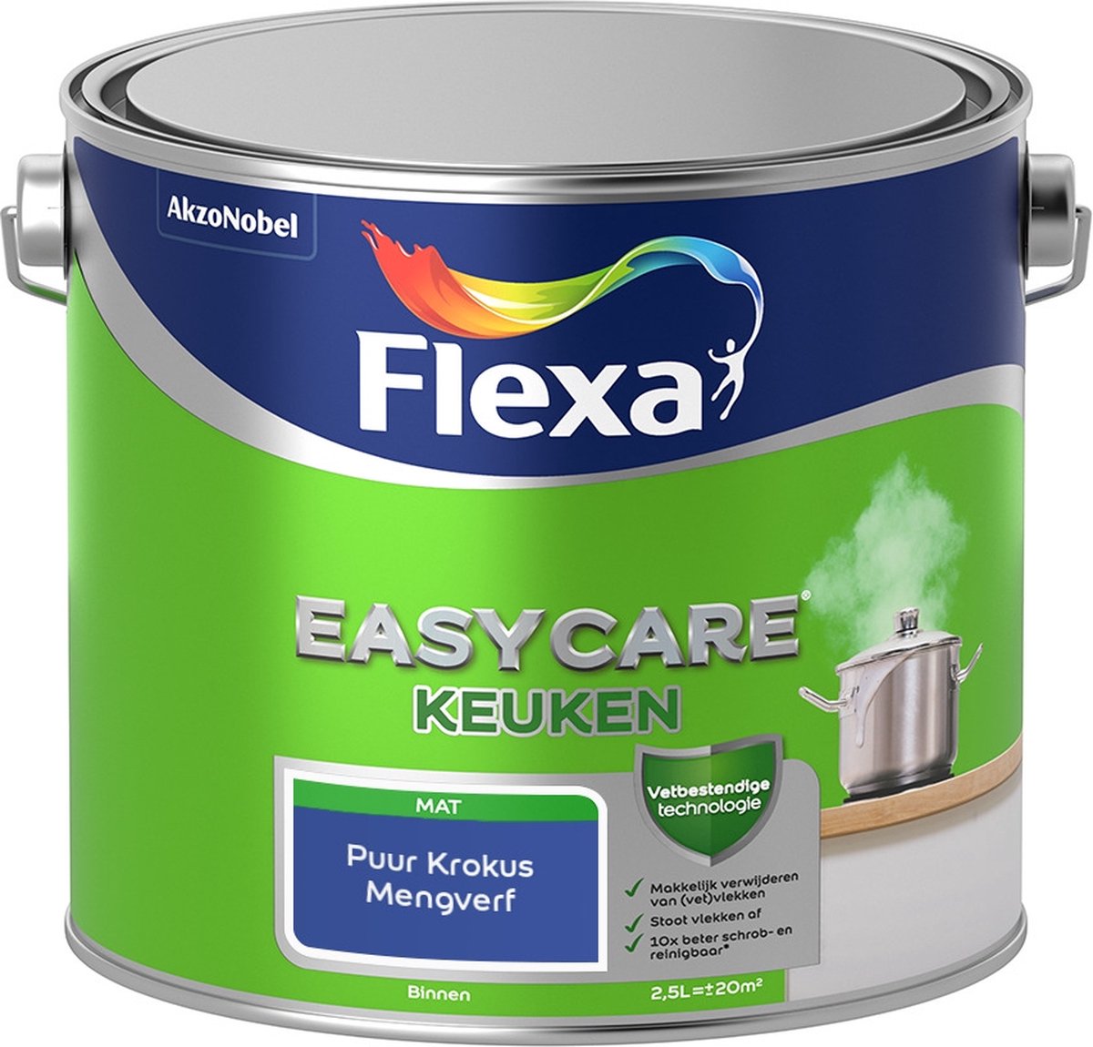 Flexa Easycare Muurverf - Keuken - Mat - Mengkleur - Puur Krokus - 2,5 liter
