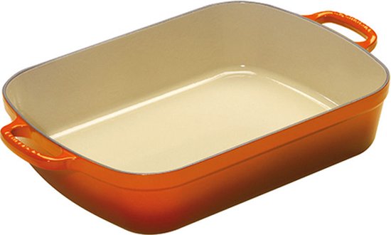 Le Creuset Gietijzeren rechthoekige braadslede Oranjerood 37cm 6,6l
