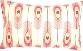 Kussenhoes Pink Feathers | Boho |Veren | Linnenlook | 30 x 50 cm |  Exclusief binnenkussen