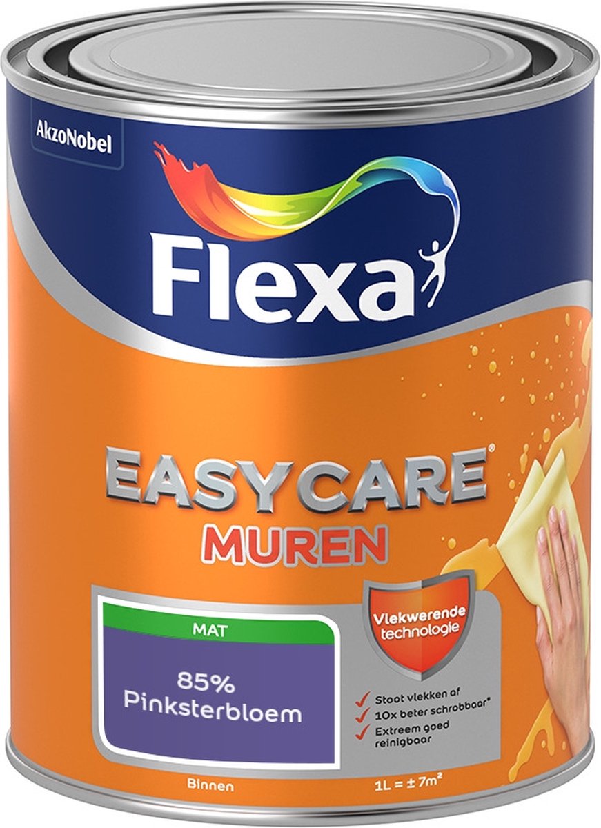 Flexa Easycare Muurverf - Mat - Mengkleur - 85% Pinksterbloem - 1 liter