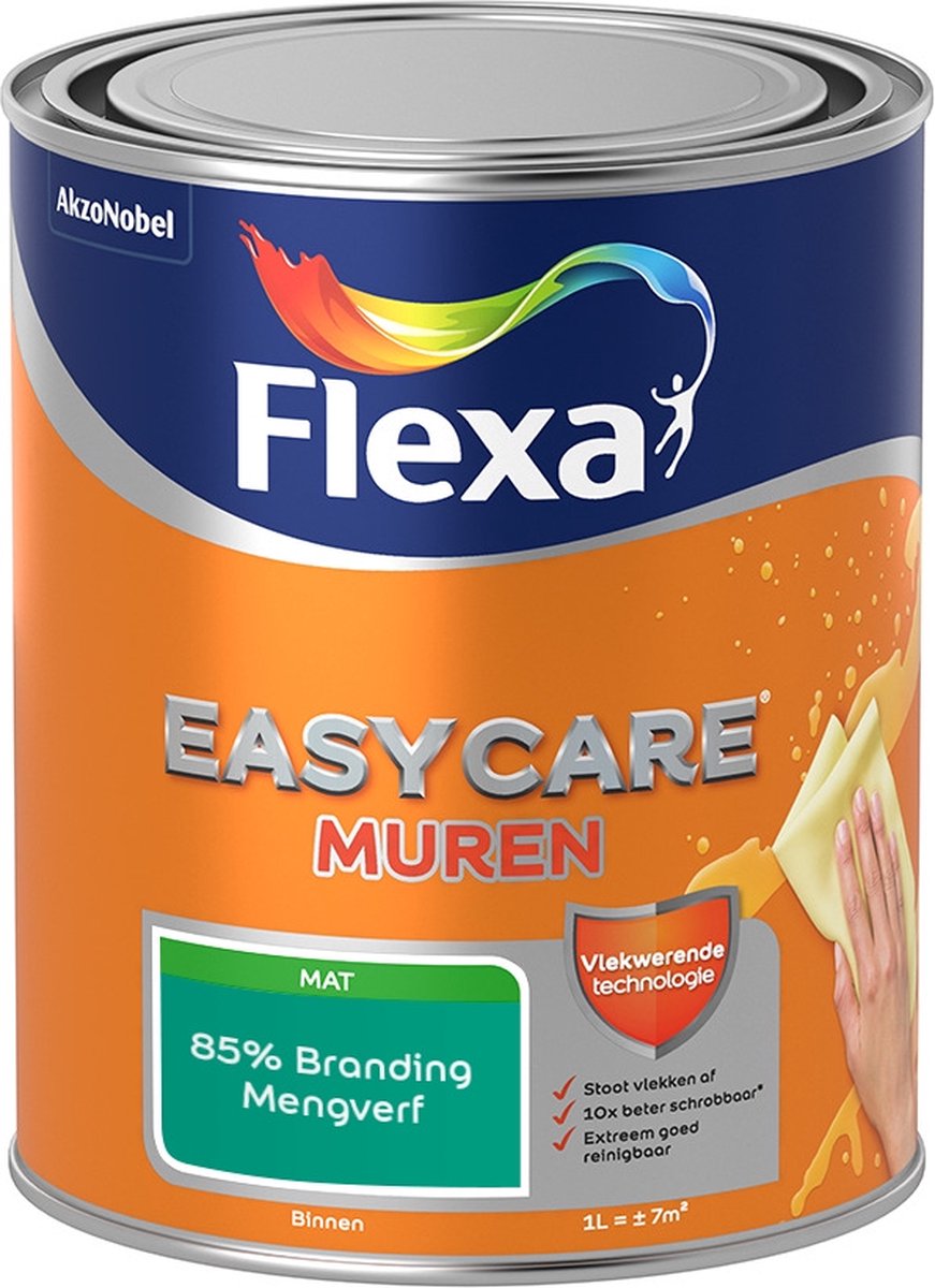 Flexa Easycare Muurverf - Mat - Mengkleur - 85% Branding - 1 liter