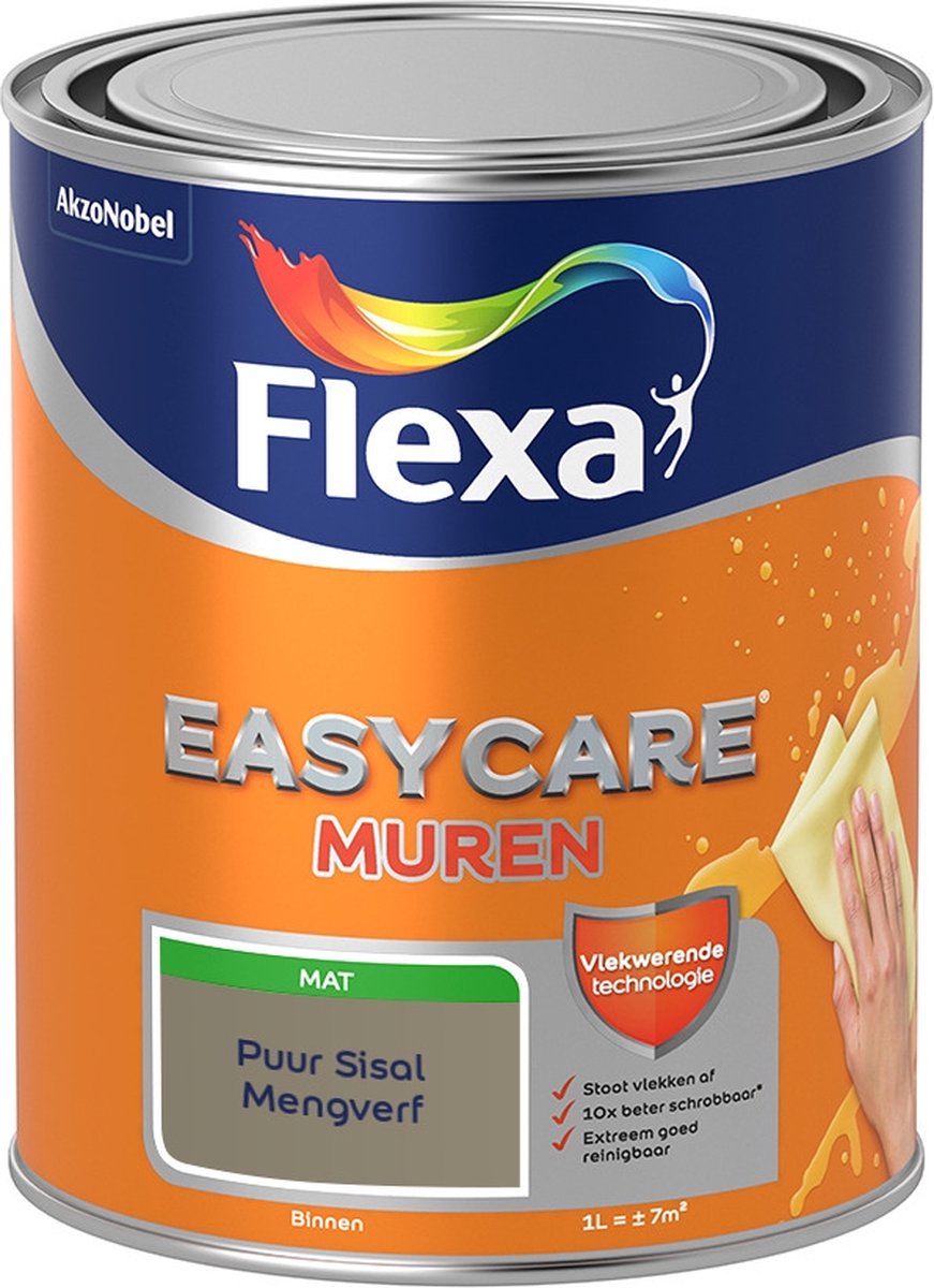 Flexa Easycare Muurverf - Mat - Mengkleur - Puur Sisal - 1 liter
