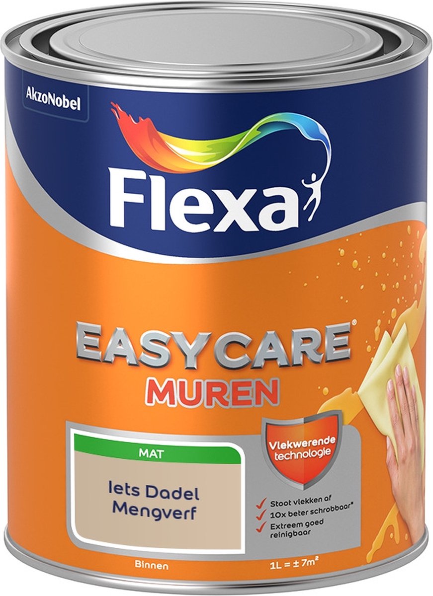 Flexa Easycare Muurverf - Mat - Mengkleur - Iets Dadel - 1 liter