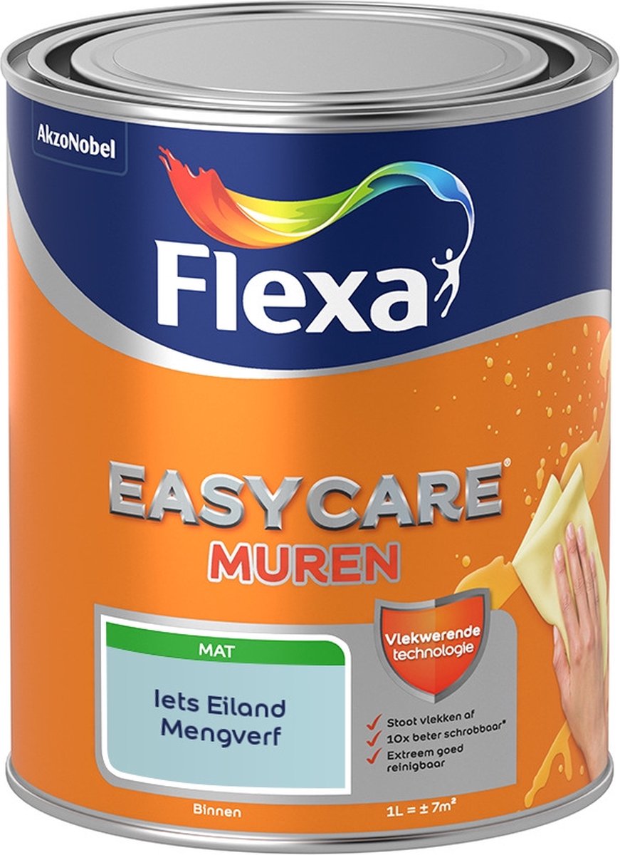 Flexa Easycare Muurverf - Mat - Mengkleur - Iets Eiland - 1 liter