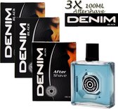 Denim Aftershave Black - 4 x 100 ml