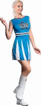 Partychimp Cheerleader Kostuum Carnavalskleding Dames Verkleedkleren Volwassenen Carnaval Kostuum Dames - Maat M/38 - Blauw