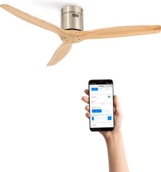 CREATE WIND CALM plafondventilator – wifi – verlichting – nikkel