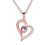 Cadeau Voor Vriendin 100 Talen Zegt I Love U Projectie Ketting