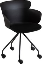 Stoel | kunststof | zwart | 56x53.5x (h)81 cm