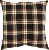 Kussen | textiel | groen - beige | 38x38x (h)19 cm