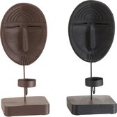 Masker | polyester | bruin - zwart | 10.5x12x (h)26.5 cm