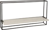Muurrek | metaal | wit | 15.5x65x (h)35 cm