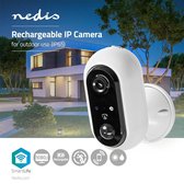 Nedis WIFICBO20WT Smartlife Camera Voor Buiten Wi-fi Full Hd 1080p Ip65 Maximale Levensduur Batterij: 4 Maand(en) Cloud / Microsd 5 Vdc Met Bewegingssensor Nachtzicht Android™ & Ios Wit