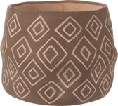 Bloempot | cement | bruin | 20x19.5x (h)15.5 cm