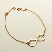 Infinity armband | Rosekleurig | Zilver AG925