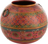 Pot | metaal | fuchsia | 56x56x (h)50 cm