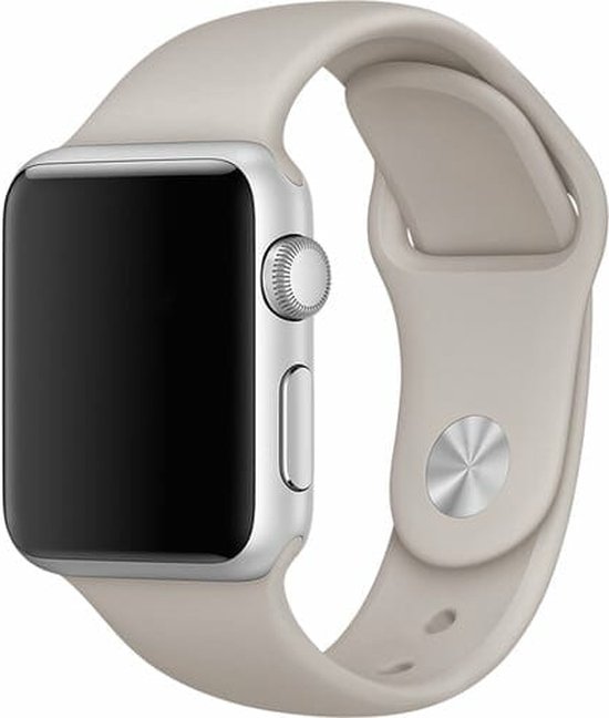 Rubberen sport bandje voor de Geschikt voor Apple Watch 42mm - 44mm S/M -  Lavender | bol.com
