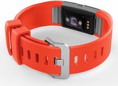 Luxe Siliconen Bandje  large voor FitBit Charge 2 – rood oranje